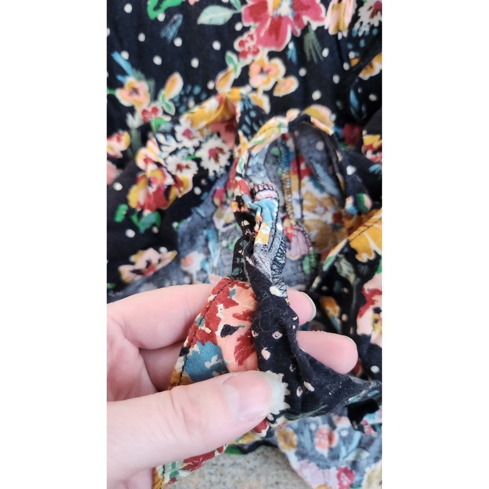 Zara Small Trafaluc Floral Print Long Sleeve Mini Romper Polka Dot Morocco - Picture 2 of 6
